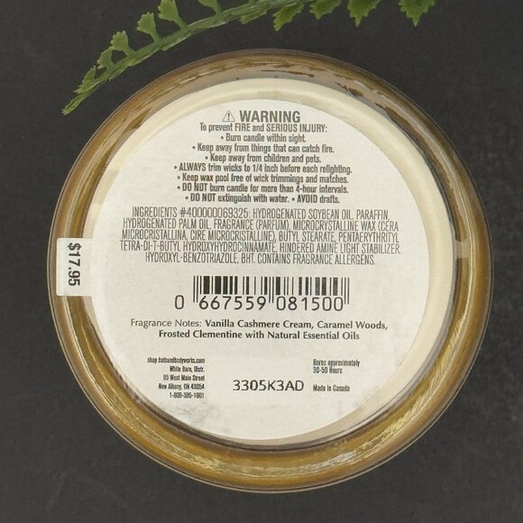 BBW Snowflakes & Cashmere White Barn Bath & Body Works Single Wick Candle - Picture 10 of 10